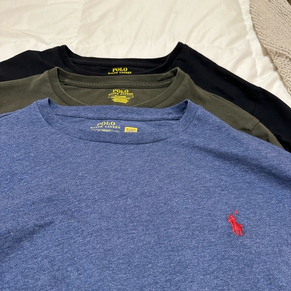 Set of 3 Polo Ralph Lauren Long Sleeve Tee - Picture 2 of 7